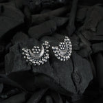 Silver Kudi Chandrakor Earrings