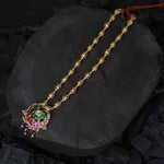 silver long kundan necklace