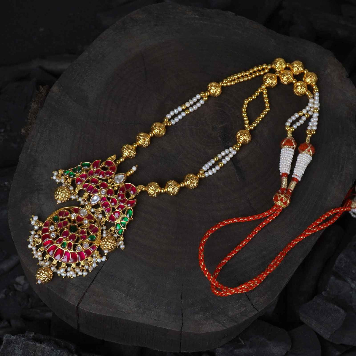 silver kundan jadau necklace