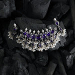 silver amethyst tanmani set