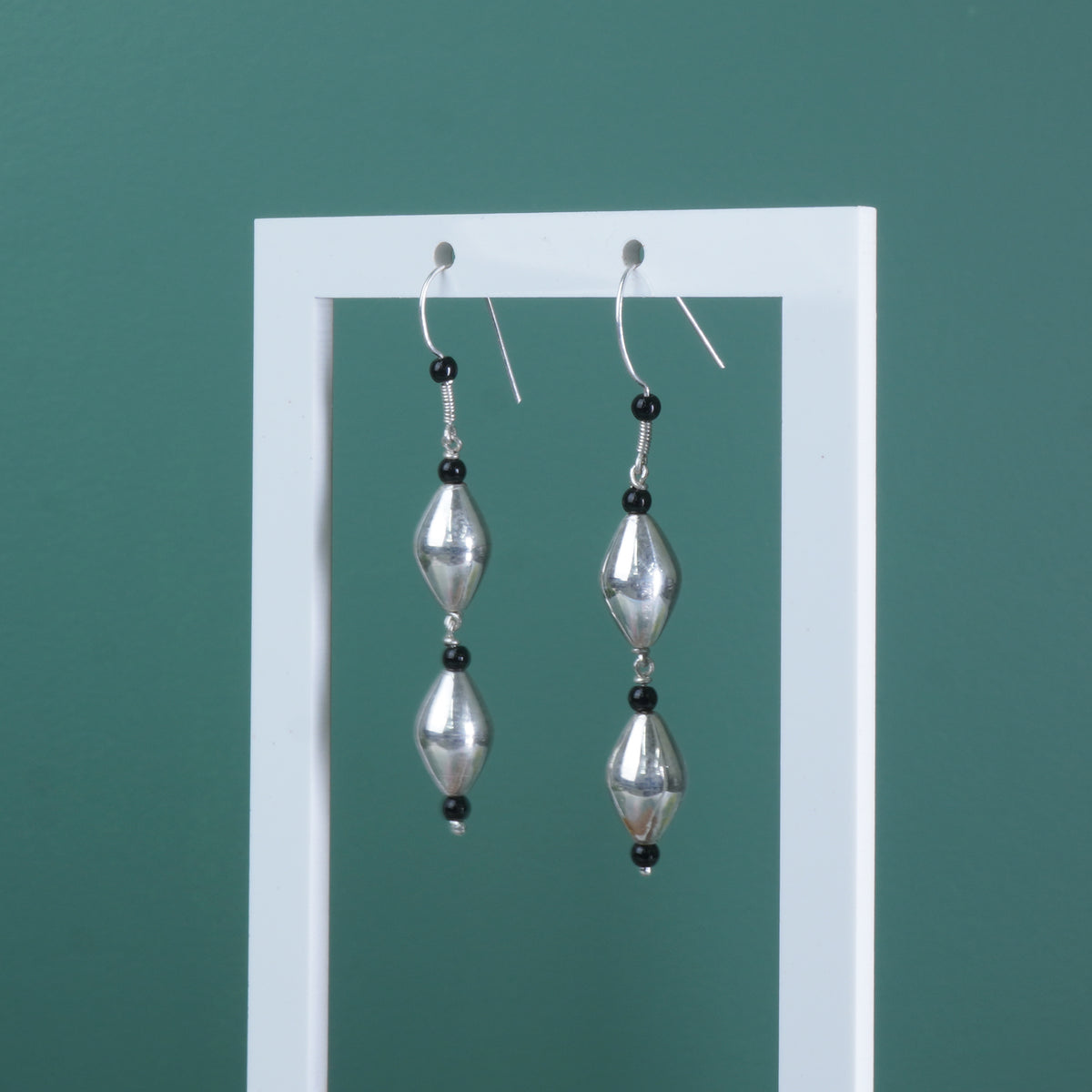 simple silver bormala earrings design