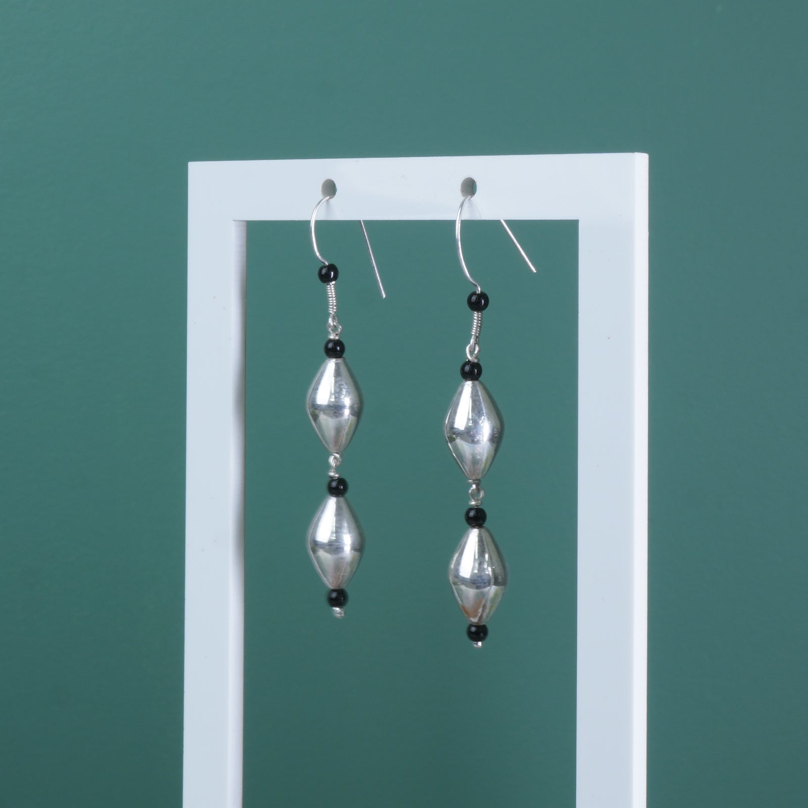 simple silver bormala earrings design