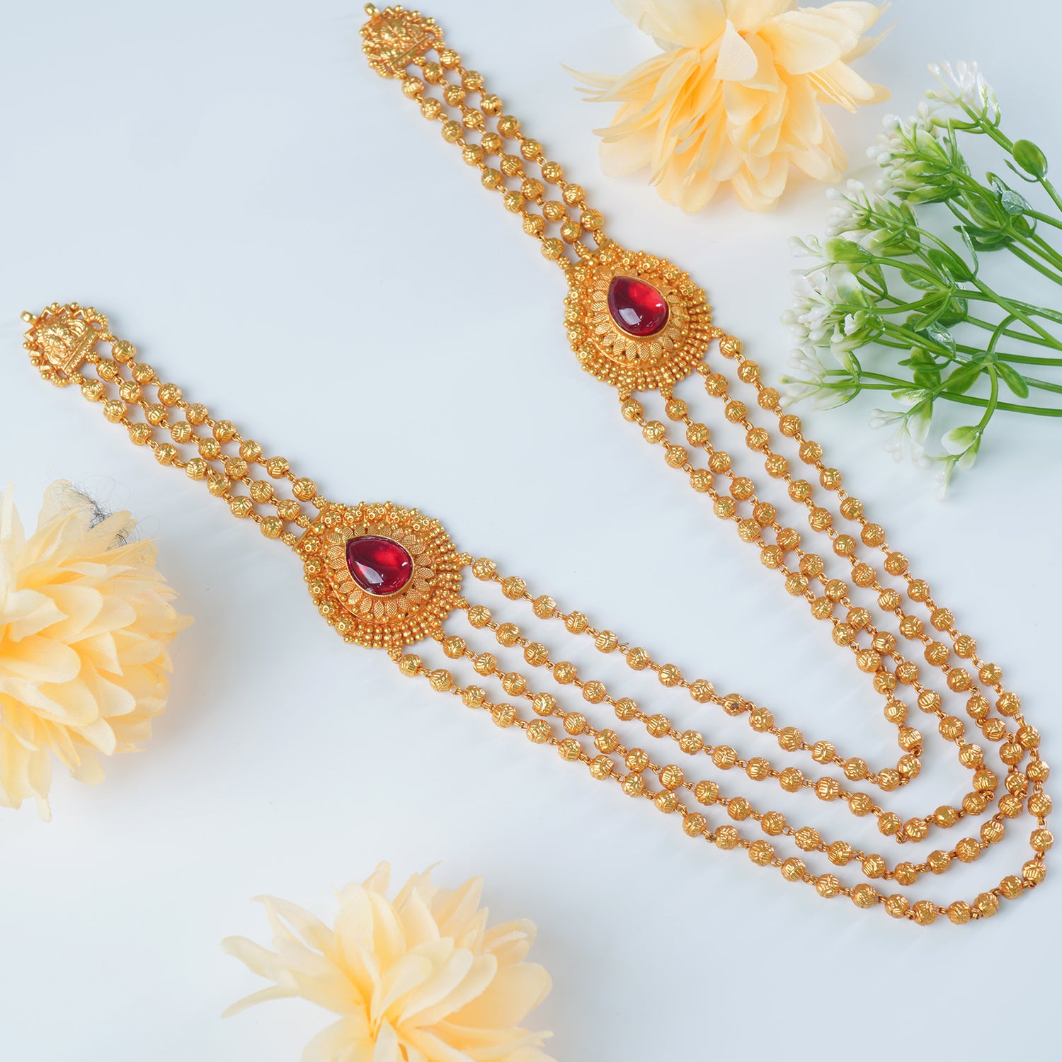 Pure Silver Haar Gold Plated And Gheru Finished