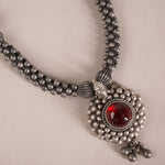silver saaj ghat pendant necklace