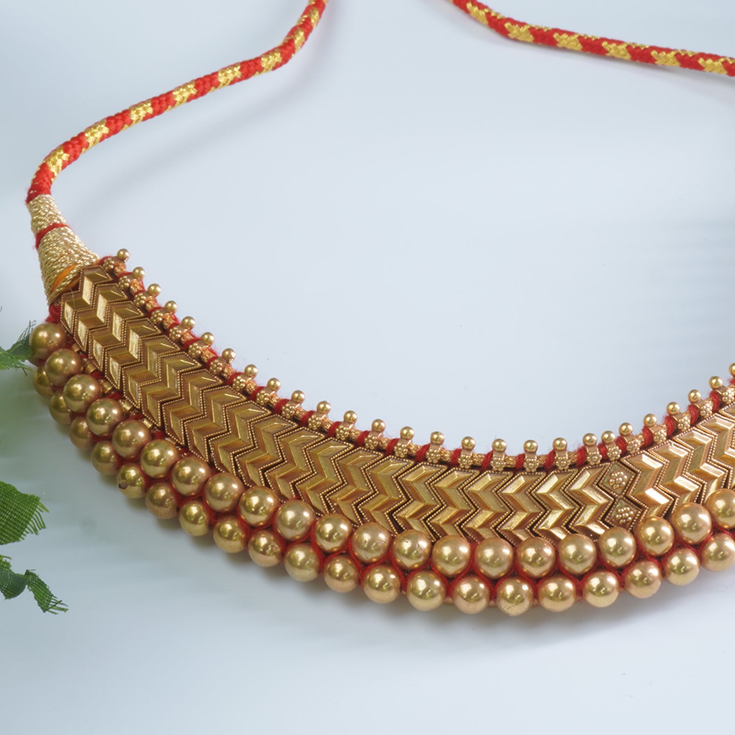 Silver Heritage Traditional Gold Plated Vajratik Necklace