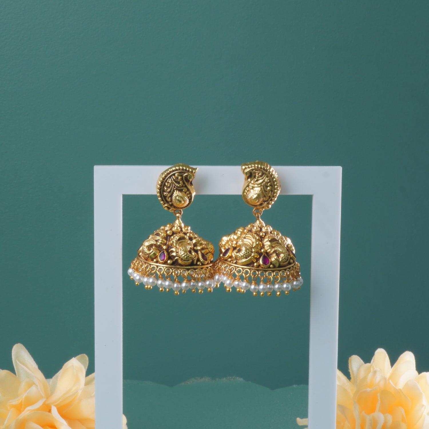 Shop Silver Antique Gold Plated Zhumkis Online At Affordable Prices