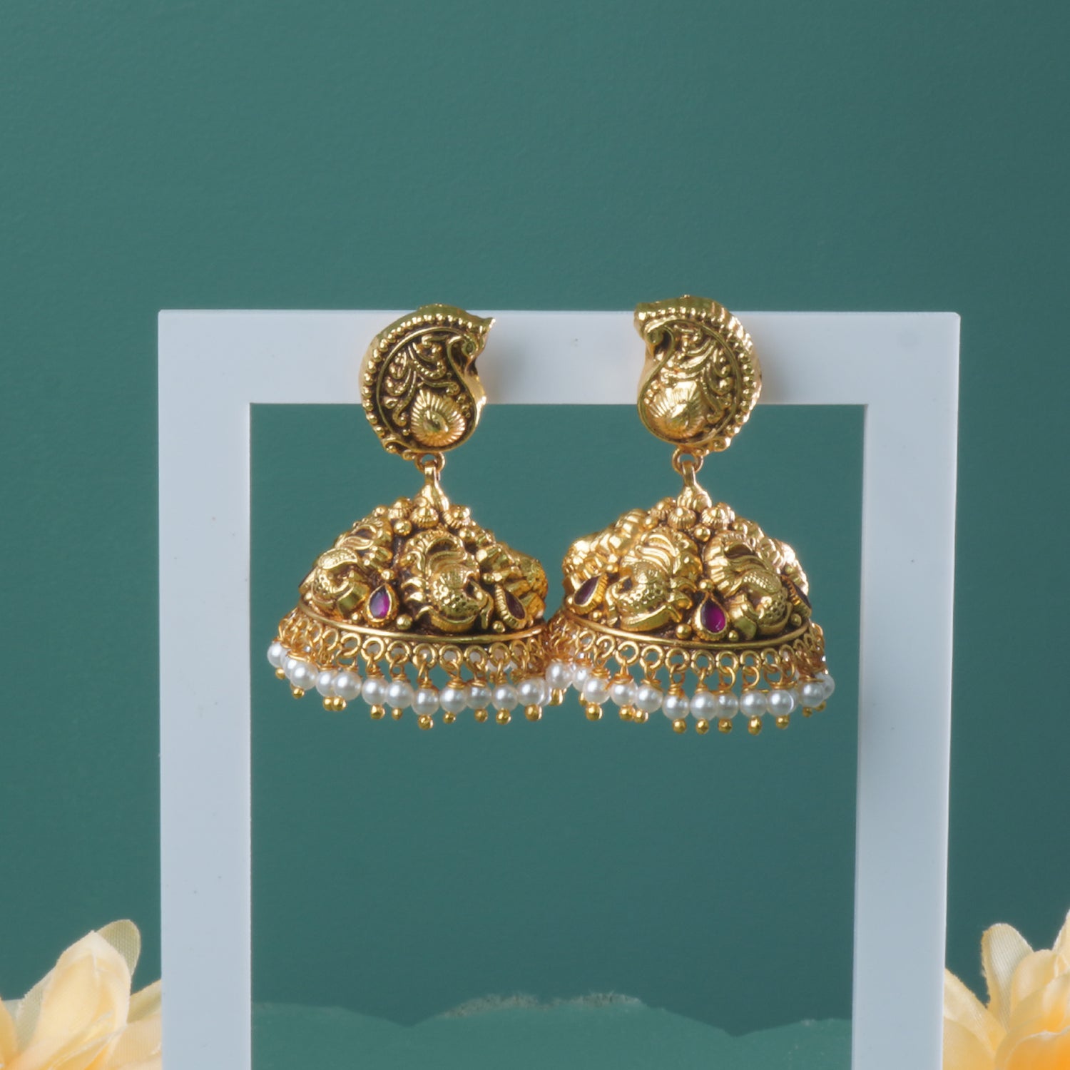 Shop Silver Antique Gold Plated Zhumkis Online At Affordable Prices