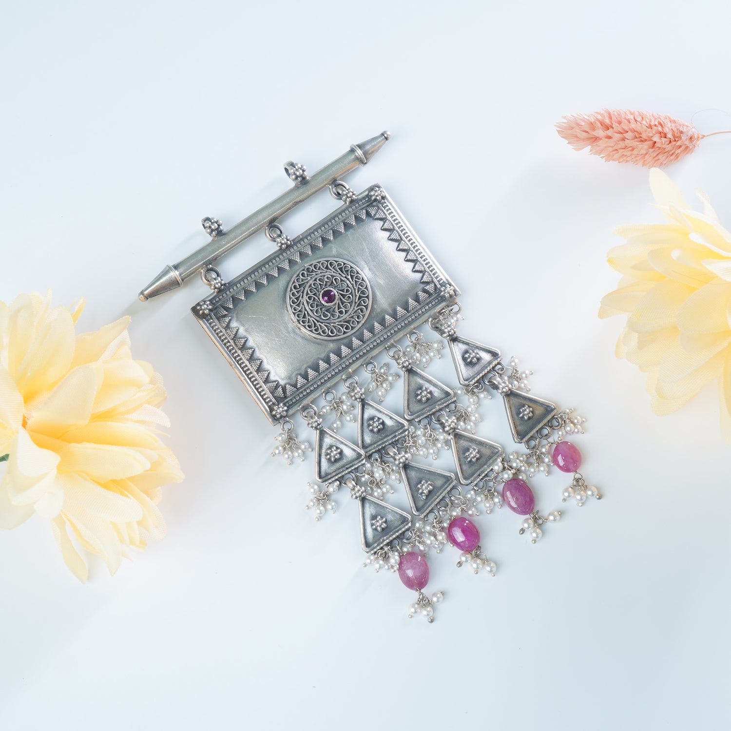 Silver Pendant With Latkans For Customisation