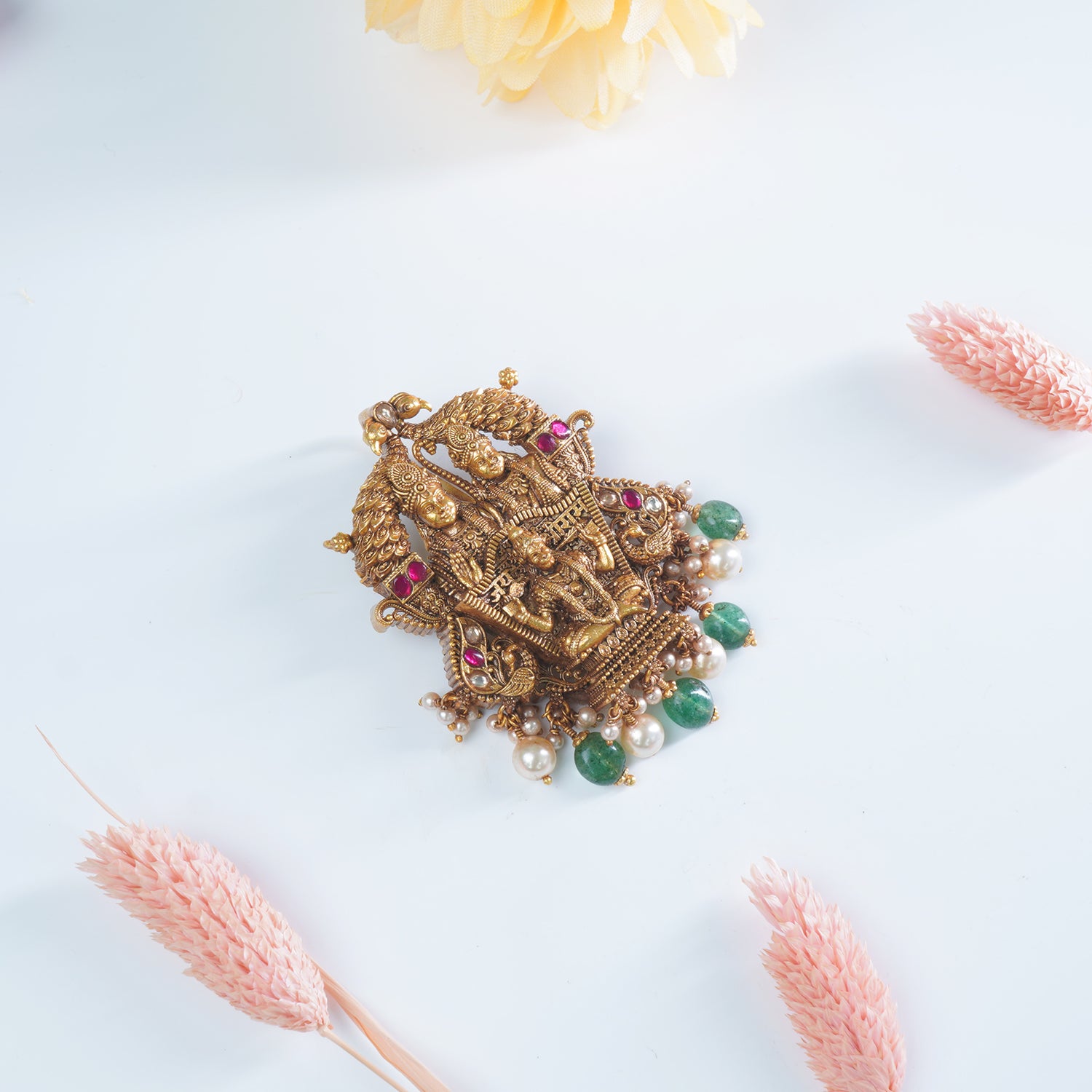 Silver Antique Gold Plated Divine Pendant