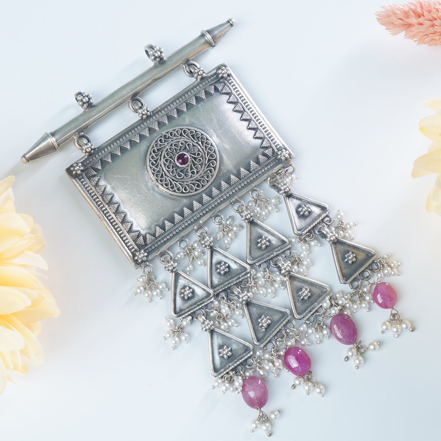 Silver Pendant With Latkans For Customisation