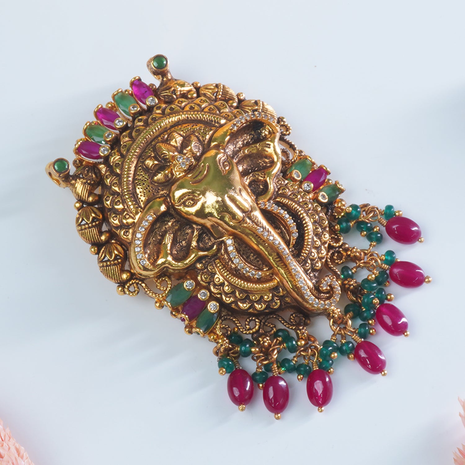 Shop Online 925 Silver Gold Plated Divine Gajja Hathi Pendant