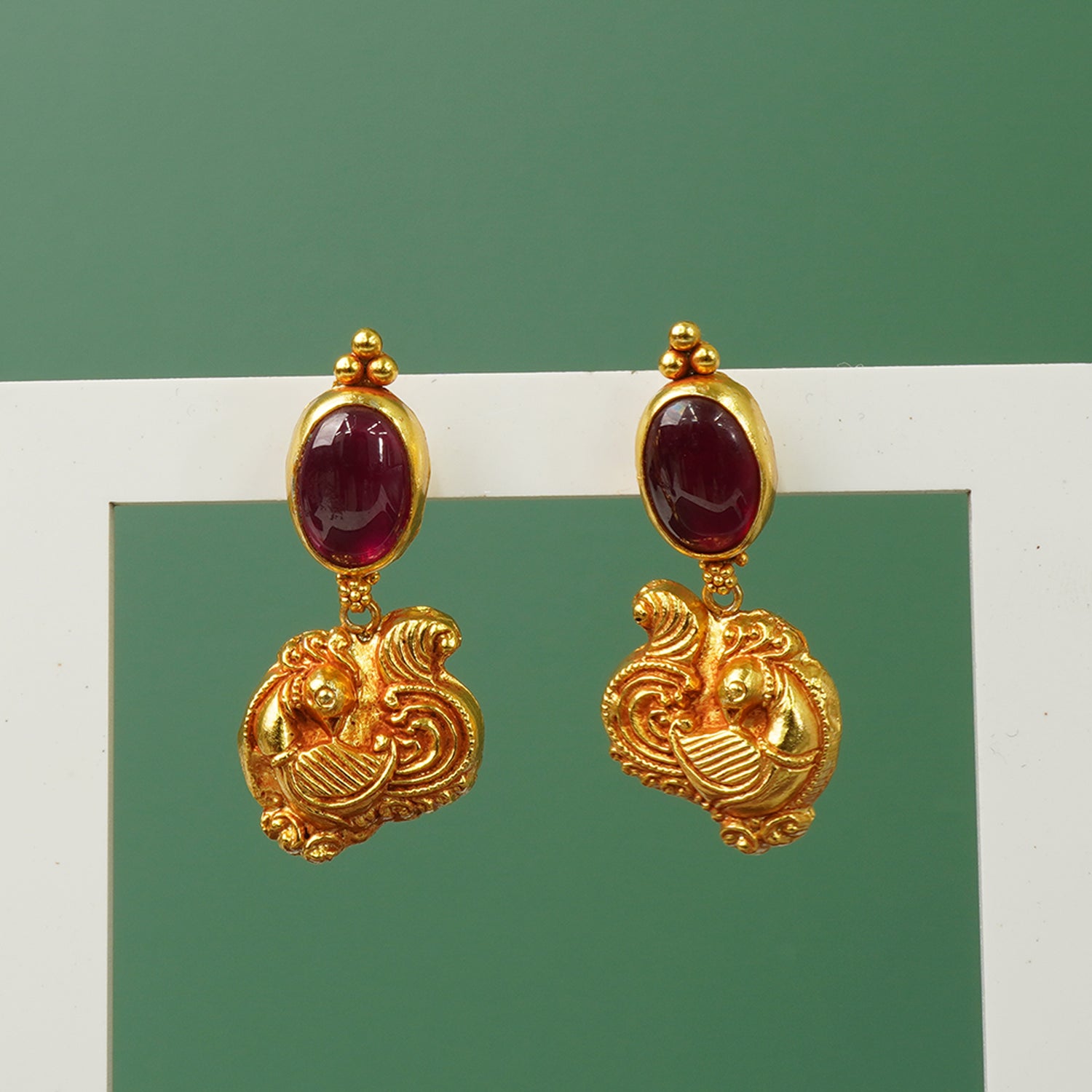 Buy Pure 925 Silver Gold Plated Latkan Earrings
