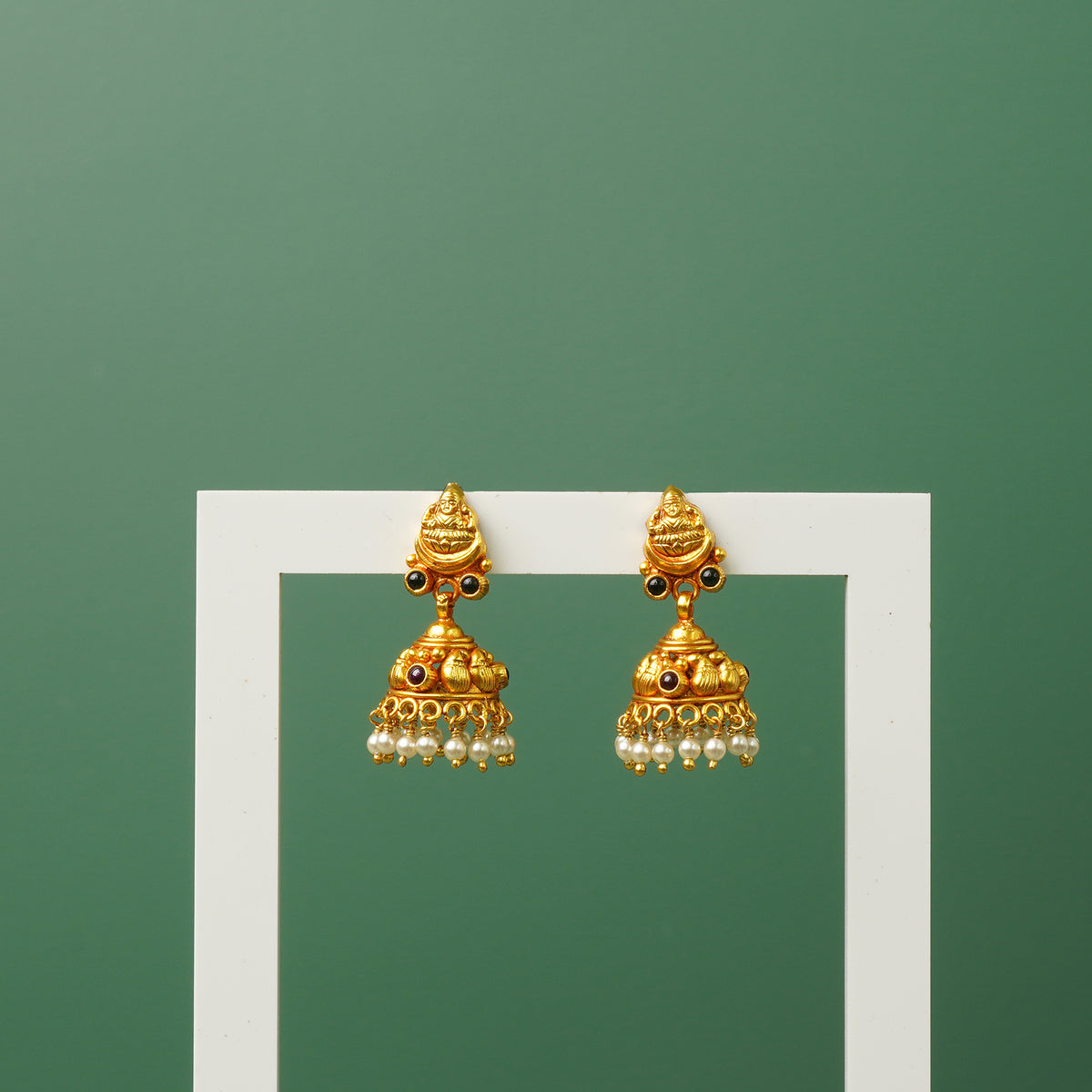 small size pure 925 silver gold plated jhumkas