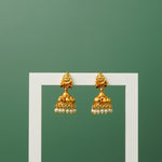 small size pure 925 silver gold plated jhumkas