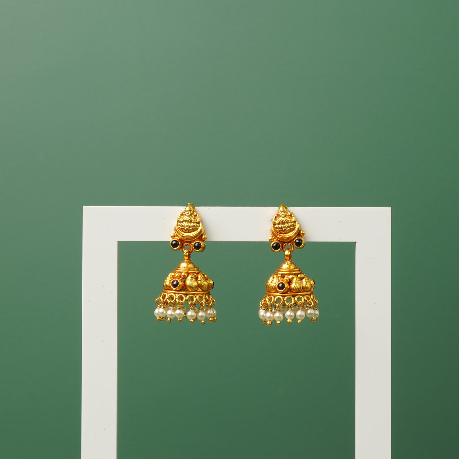 small size pure 925 silver gold plated jhumkas