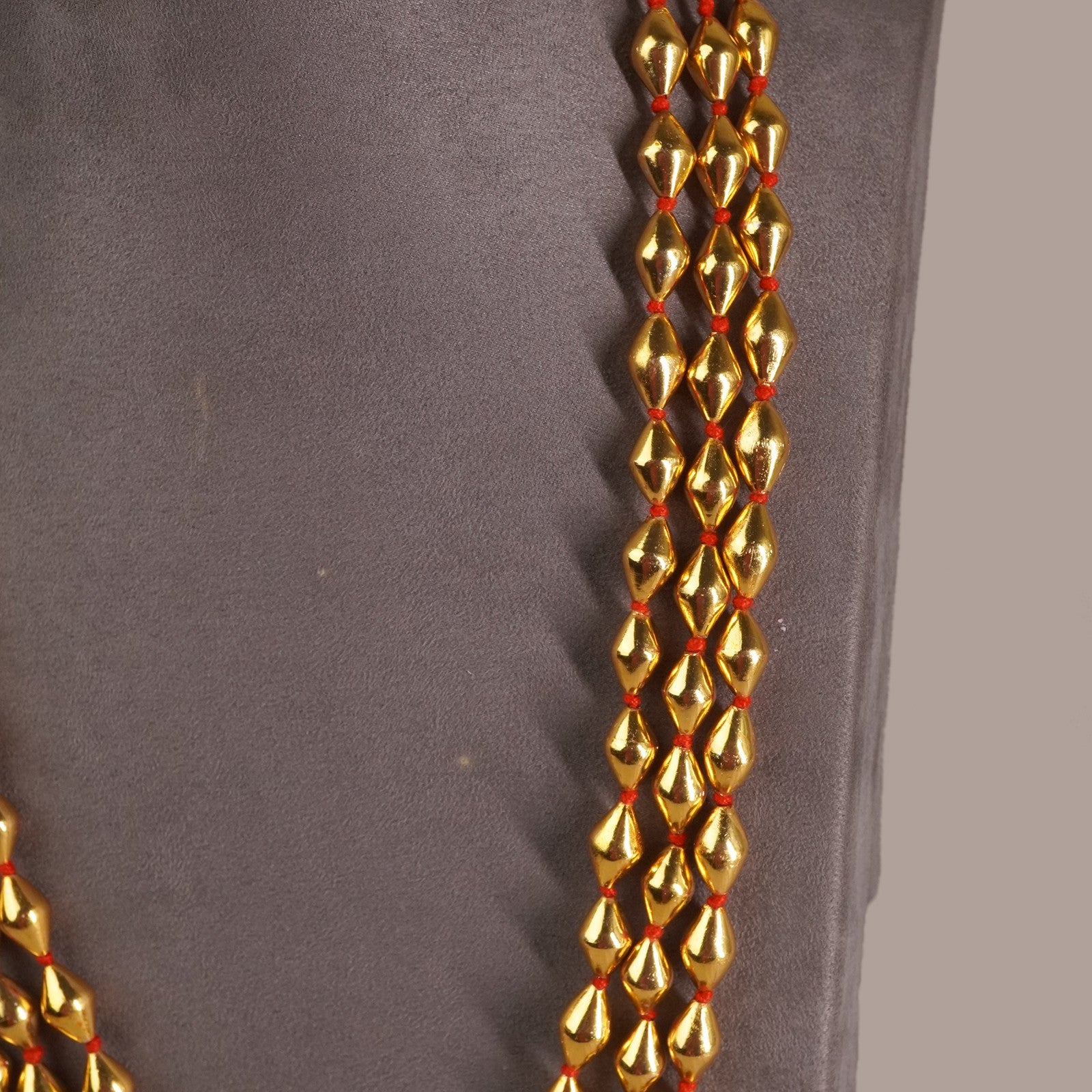 gold plated silver dholki beads