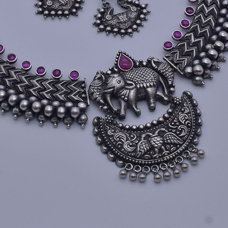 925 silver kolhapuri necklace gajja hathi necklace