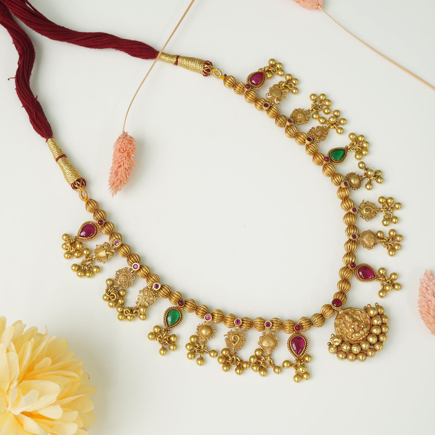 vintage Gold plated silver kolhapuri saaj
