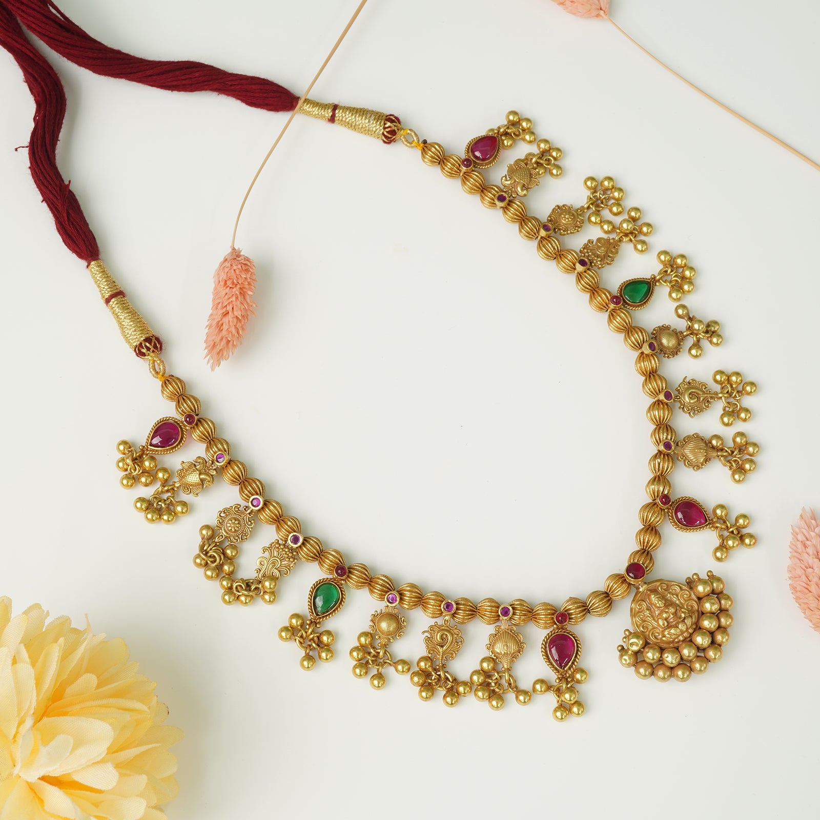 vintage Gold plated silver kolhapuri saaj